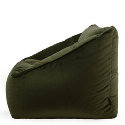 icon Natalia Velvet Adults Bean Bag Armchair, Ready Filled Large Beanbag Olive Green - thumbnail 5