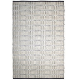 Manzi White & Black Striped Medium Rug, (L)170Cm X (W)120Cm - thumbnail 1