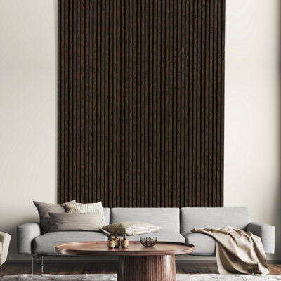 Fn Acustico Smoke Oak Veneer Acoustic Panel (L)1200mm (W)572.5mm - image 1