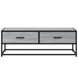 Walplus Coffee Table Grey Sonoma 100X50X35 Cm Engineered Wood And Metal - thumbnail 5