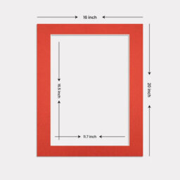 Ak Frames 20X16 Poppy Red Picture Mounts To Fit A3 Aperture Size - Mount Board Only (No Frame Included) - thumbnail 3