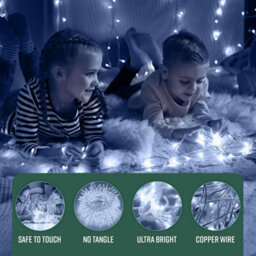 Globrite Garden Fairy Lights - 100 Led, Cool White - Battery Operated String Lights With Remote Control & 8 Lighting Modes - thumbnail 7