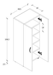 Vcm Xl Wood Large Shoe Cabinet Ulas 5 - thumbnail 4