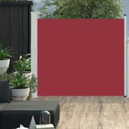 Berkfield Patio Retractable Side Awning 100X300 Cm Red - thumbnail 1