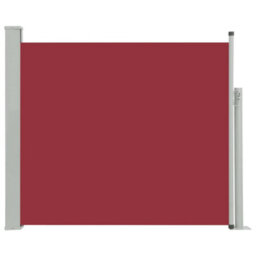 Berkfield Patio Retractable Side Awning 100X300 Cm Red - thumbnail 2
