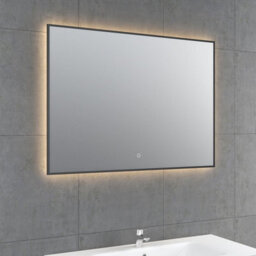 Plum&clay Rio Black Framed Backlit Led Bathroom Mirror With Dual Light (W)100Cm (H)55Cm - thumbnail 2