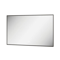 Plum&clay Rio Black Framed Backlit Led Bathroom Mirror With Dual Light (W)100Cm (H)55Cm