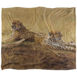Wild Wings African Cats 2 Silky Supersoft Blanket Sand (One Size) - thumbnail 1