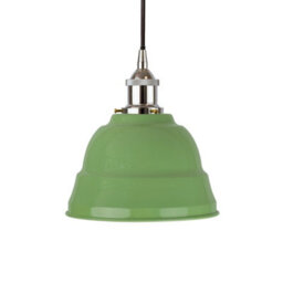 Mint Green Lincoln Painted Dome Pendant Light With Nickel Lamp Holder And Black Round Cable - Se Home - thumbnail 1
