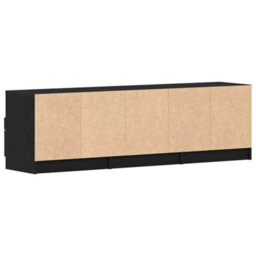 Berkfield Modern Tv Cabinet Black Oak 150X33,5X45 Cm Engineered Wood - thumbnail 5