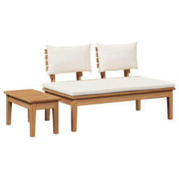 Berkfield Garden Bench 2 Pcs Brown Solid Teak Wood - thumbnail 2