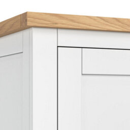 Farro Xl White Double Wardrobe With Drawer - By Roseland Furniture - thumbnail 4