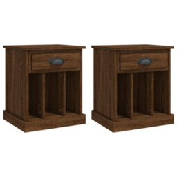 Berkfield Bedside Cabinets 2 Pcs Brown Oak 43X36X50 Cm - thumbnail 2