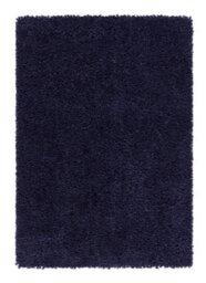Navy Plain Shaggy Rug, Easy To Clean Rug, Handmade Modern Rug For Bedroom, Living Room, & Dining Room-60Cm X 110Cm - thumbnail 1