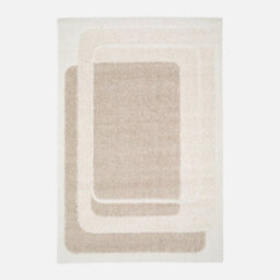 Sweeek - Indoor Rug With Beige And Cream Graphic Pattern 170X120 Cm - Akai - thumbnail 1