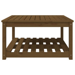 Berkfield Garden Table Honey Brown 82.5X82.5X45 Cm Solid Wood Pine - thumbnail 5