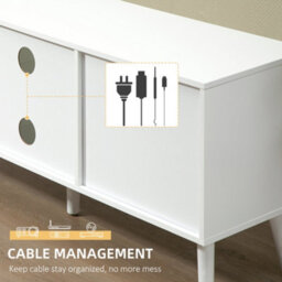 Wyld Haus Nirona 110Cm White And Grey Tv Cabinet With Removable Fabric Drawers, Fits Up To 50-Inch Screens - thumbnail 6