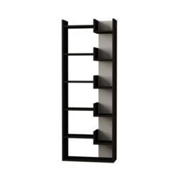 Decortie Oppa Modern Bookcase Shelving Unit Display Unit Anthracite Grey White Tall 162.4Cm - thumbnail 2