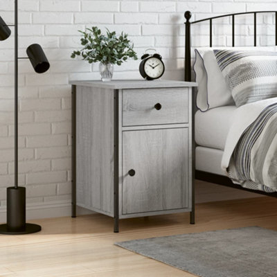 Berkfield Bedside Cabinet Grey Sonoma 40X42X60 Cm Engineered Wood - image 1