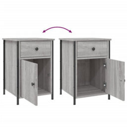 Berkfield Bedside Cabinet Grey Sonoma 40X42X60 Cm Engineered Wood - thumbnail 9