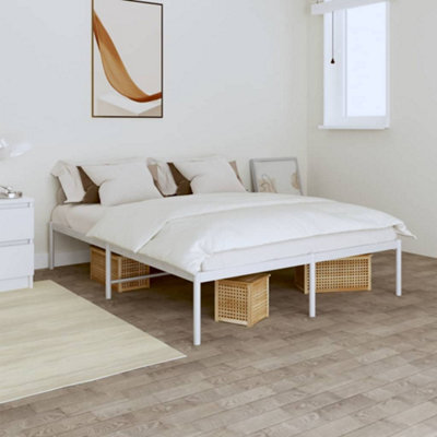 Vidaxl Metal Bed Frame Without Mattress White 160X200Cm - image 1