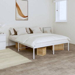 Vidaxl Metal Bed Frame Without Mattress White 160X200Cm - thumbnail 1