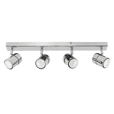 Valuelights Rosie Modern 4 Way Straight Bar Ceiling Spotlight Fitting Polished Chrome Finish - image 1
