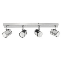 Valuelights Rosie Modern 4 Way Straight Bar Ceiling Spotlight Fitting Polished Chrome Finish - thumbnail 1