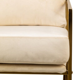 Nordlys Metal And Beige Velvet Lounge Chair Vintage Style Living Room - thumbnail 8