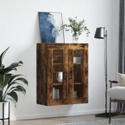 Berkfield Wall Mounted Cabinet Smoked Oak 69.5X34X90 Cm - thumbnail 3