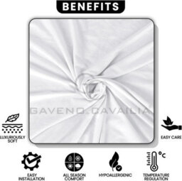 Gc Gaveno Cavailia Plain Double Bed Flannelette Sheet Set White Thermal Soft Sheets Full Set -Fitted Sheet +Flat Sheet +Pillowcase - thumbnail 5