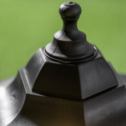 CGC Lighting Cgc Black Outdoor Pedestal Short Post Lantern Traditional Vintage Light Garden Patio Door Lamp Ip44 Weatherproof Polycarbonate - thumbnail 4