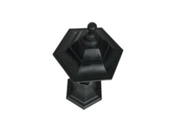 CGC Lighting Cgc Black Outdoor Pedestal Short Post Lantern Traditional Vintage Light Garden Patio Door Lamp Ip44 Weatherproof Polycarbonate - thumbnail 7