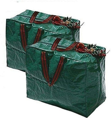 Ram Online Ram 2 X Large Christmas Decoration Storage Bags Tinsel Baubles Xmas Decor Zipped Storage Bags