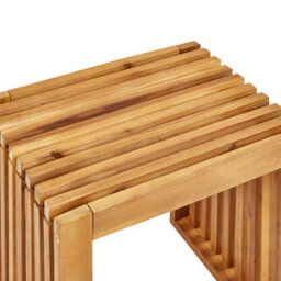 Beliani Set Of 3 Garden Stools Bellano Acacia Wood Brown - thumbnail 7