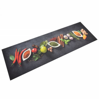 Berkfield Kitchen Rug Washable Spices 60X180 Cm Velvet - image 1