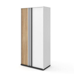 Arte Modern Imola Hinged Door Wardrobe With Hanging Rail And Shelve In White Matt - Spacious And Stylish (H)1980mm (W)900mm (D)500mm - thumbnail 1