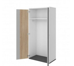 Arte Modern Imola Hinged Door Wardrobe With Hanging Rail And Shelve In White Matt - Spacious And Stylish (H)1980mm (W)900mm (D)500mm - thumbnail 2
