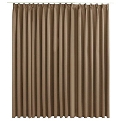 Berkfield Elegant Blackout Curtain With Hooks Taupe 290X245 Cm