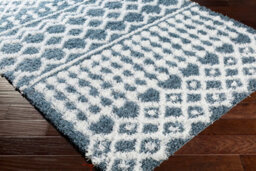 Livabliss Urban Shaggy-Geometric Blue White Soft Plush Pile Living Bedroom Rug 130 X 170 Cm Easy Care, Non Shedding - thumbnail 6