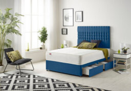 Somnior Beds Somnior Galaxy Plush Navy 4Ft6 Memory Foam Divan Bed With 4 Drawers, Mattress & Headboard - Double - thumbnail 3