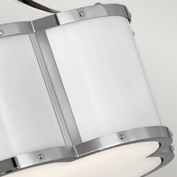 Luminosa Lighting Luminosa Hinkley Chance Cylindrical Ceiling Light Polished Nickel With Polished White - thumbnail 3