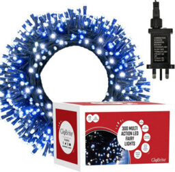 Globrite 30M 300 Led Fairy Lights Blue White Plug In Indoor Outdoor String Lights With 8 Modes - thumbnail 1