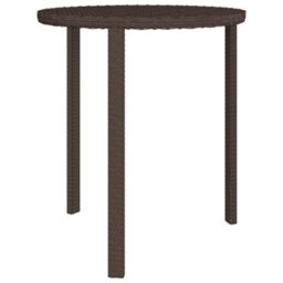 Berkfield Durable Side Tables 3 Pcs Brown Poly Rattan - thumbnail 5