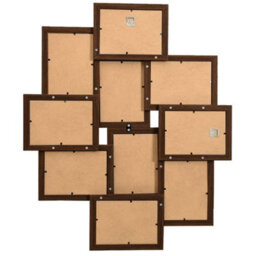 Vidaxl Collage Photo Frame For 10X(10X15 Cm) Picture Dark Brown Mdf - thumbnail 3