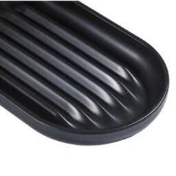 ReBorn® Reborn Recycled Soap Dish -Graphite Black Bathroom Soap Holder - With Ridge Edges - Made In The Uk - thumbnail 4