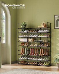 LEDREM Adjustable Shoe Rack, 8-Tier Shoe Organizer, Shoe Storage Shelf, Steel Tubes And Non-Woven Fabric, Holds Up To 48 Pairs - thumbnail 6