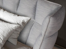Angel Cerda Light Bluish-Grey Fabric Bed With An Original Headboard - thumbnail 5