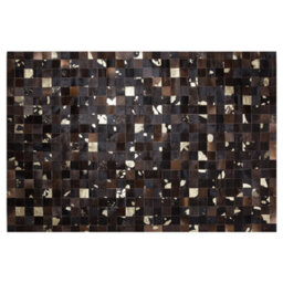 Beliani Rug Bandirma Brown 160 X 230 Cm Leather - thumbnail 4