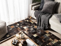Beliani Rug Bandirma Brown 160 X 230 Cm Leather - thumbnail 2
